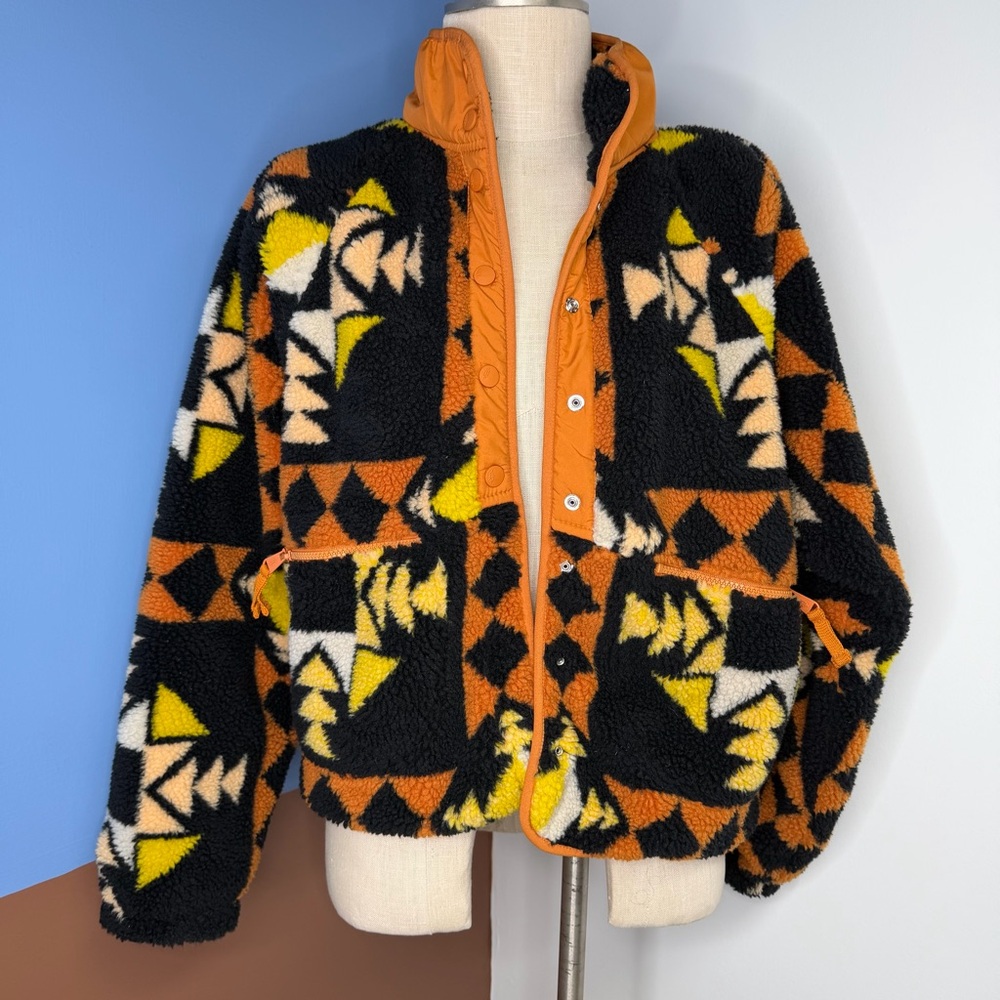FP Movement Free People Fleece‎ Rocky Ridge Jacket in Night Sky Small